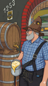 A representação do mago das desventuras